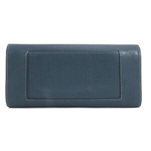 Celine Wallet Navy Blue Long Flap Multi Function Leather